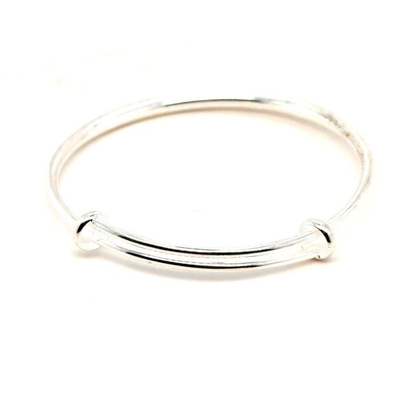 Silver Bypass Bangle - Picture 1 of 8